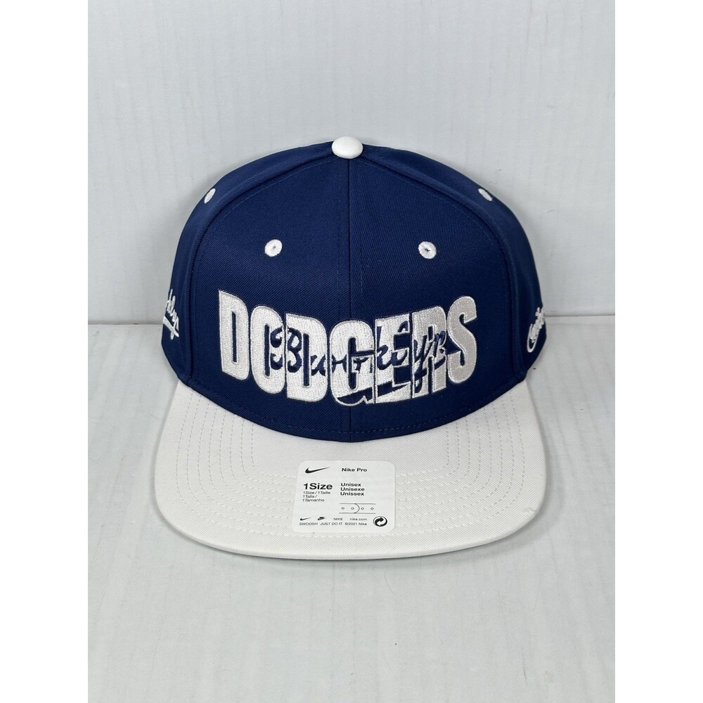 Nike Pro Brooklyn Dodgers Hat Cap Royal Blue/White Snapback Adjustable OSFM
